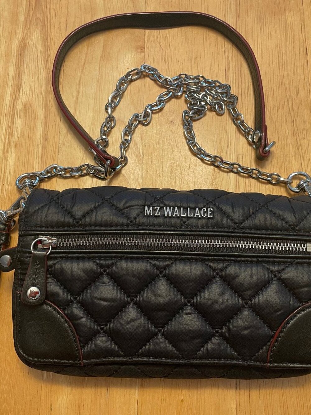 MZ Wallace Crosby Convertible Wristlet / Crossbody - Black
